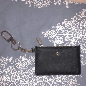 Tory Burch Key pouch Wallet Black Keychain Card